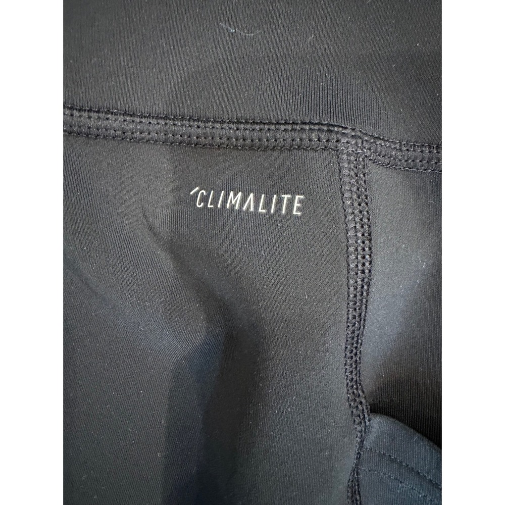 Adidas Leggings Womens Medium‎ Black 3-Stripe Climalite High Rise Active Tights - Picture 9 of 10